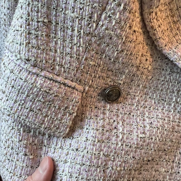 Zara Tweed Cream and Mauve Jacket - Picture 3 of 5